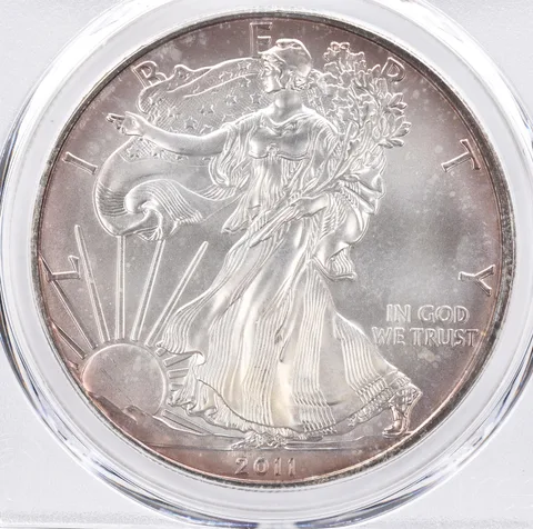 2011 American Silver Eagle MS65 PCGS Beautiful Tone *1473