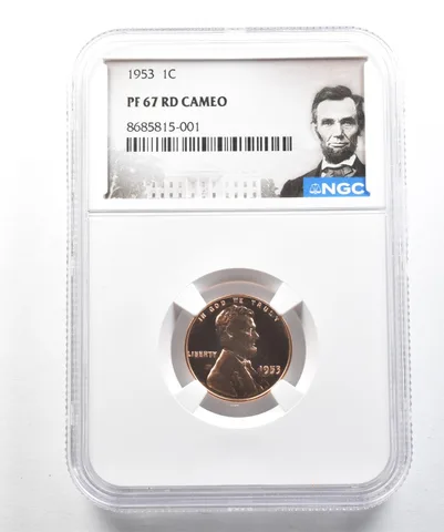 1953 Lincoln Wheat Cent PF67 RD CAMEO NGC *2508
