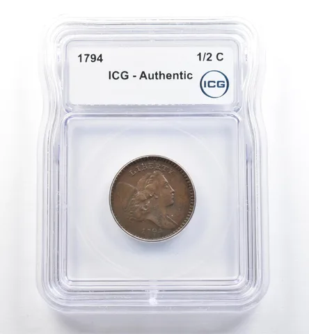 1794 Liberty Cap Half Cent Authentic ICG *6435