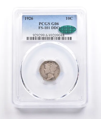 1926 Mercury Dime FS-101 DDO G06 PCGS CAC *6802