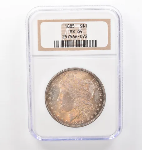 1885 Morgan Silver Dollar MS64 NGC Beautiful Tone *6209