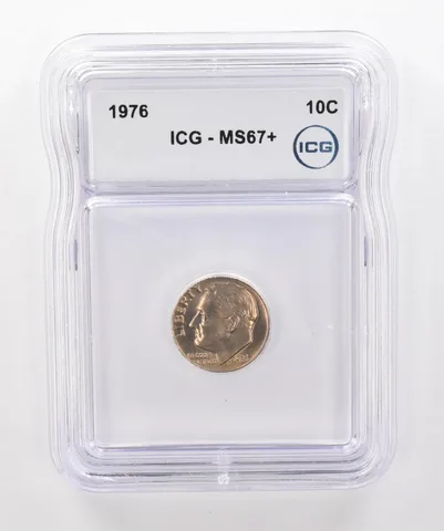 1976 Roosevelt Dime MS67+ ICG Beautiful Tone *2045