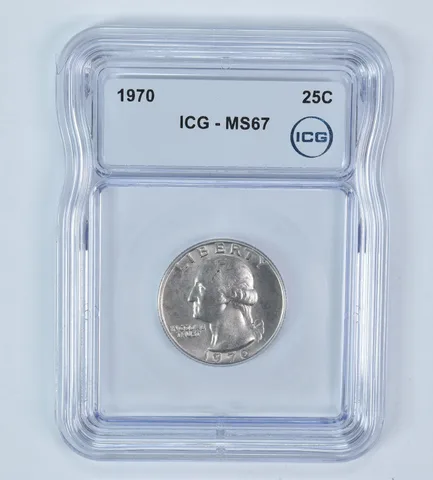 1970 Washington Quarter MS67 ICG