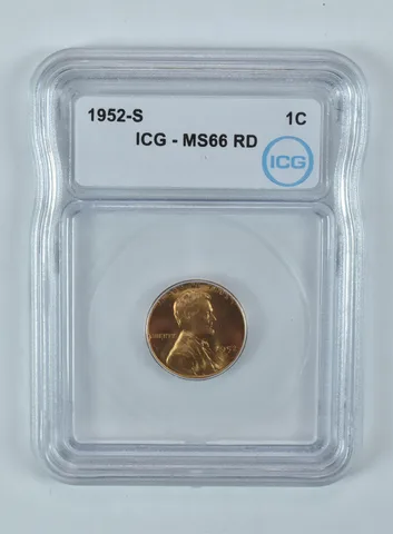 1952-S Lincoln Wheat Cent MS66 RD ICG