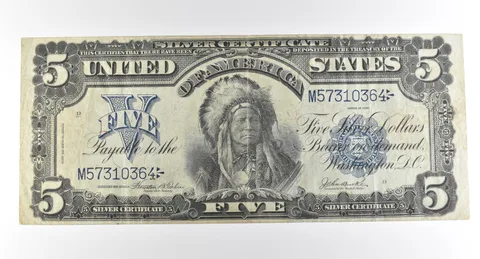 1899 $5 Silver Certificate Large Note Blue Seal *3724