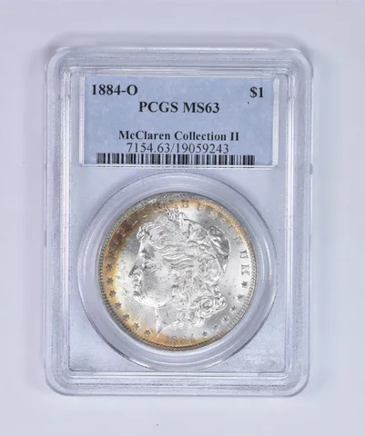1884-O Morgan Silver $1 McClaren Collection II MS63 PCGS Peripheral Tone *8029