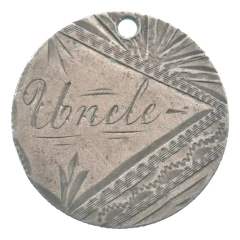 1885 Seated Liberty Dime Love Token "Uncle" Victorian *5492