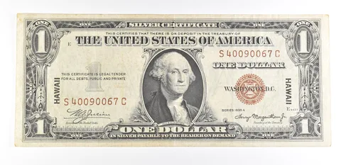1935 A $1 Silver Certificate Hawaii Fr#2300 Nice AU Occupation WWII Note *9300