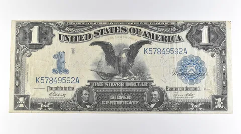 1899 $1 United States Black Eagle Silver Certificate Large Note FR#235 *0742