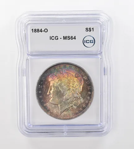 1884-O Morgan Silver Dollar MS64 ICG Beautiful Tone *0988