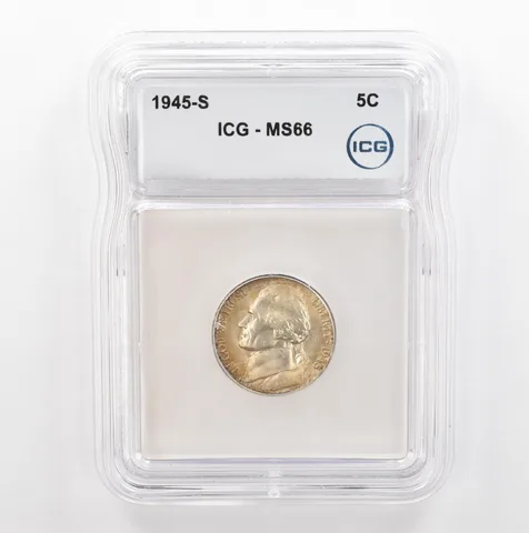 1945-S Jefferson Nickel MS66 ICG Beautiful Tone *5380