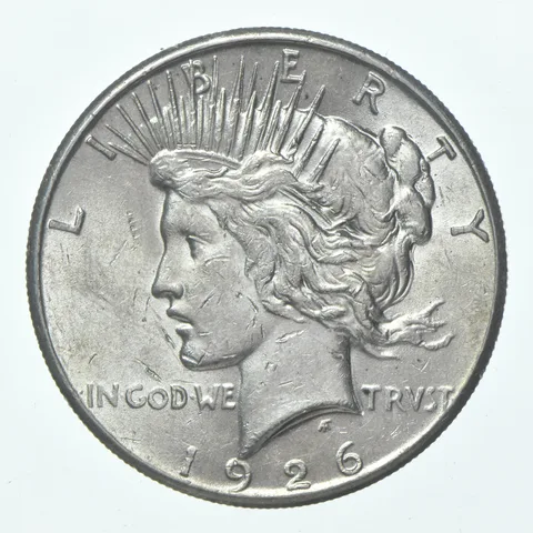 (1) 1926 (P) Choice AU Peace Silver Dollar 90% - CH AU Almost Unc
