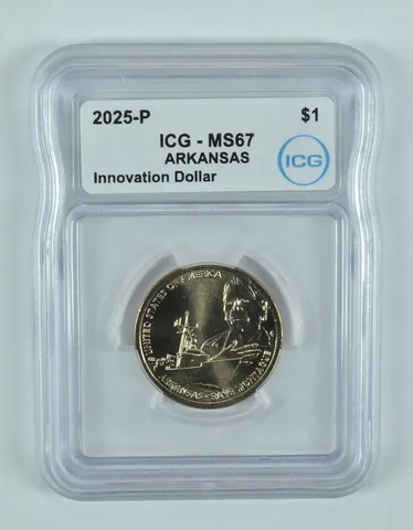 2025-P Innovation $1 Raye Montague Arkansas MS67 ICG