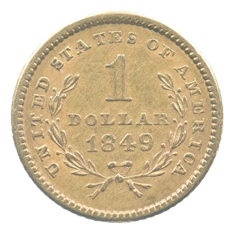 1849 $1 Liberty Head Gold Dollar No L a0335