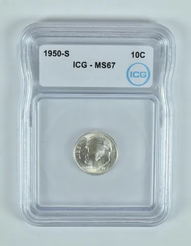 1950-S Roosevelt Dime MS67 ICG