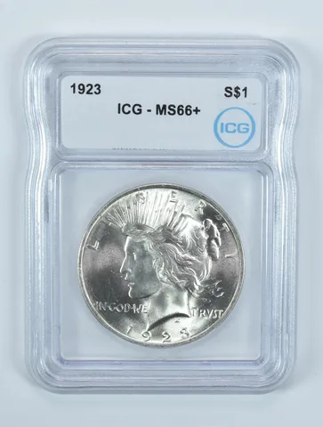 1923 Peace Silver Dollar MS66+ ICG *5790