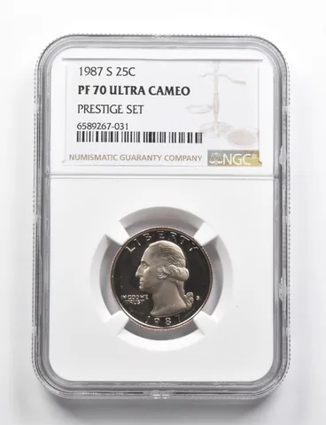 PF70 UCAM 1987-S Washington Quarter Prestige Set NGC RARE PEDIGREE *9760