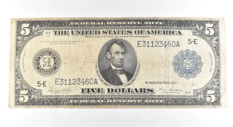 1914 $5 Richmond VA FRN Large Note Blue Seal *2708