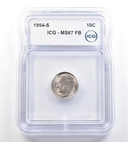 1954-S Roosevelt Dime MS67 FB ICG *7311