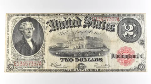 1917 $2 Legal Tender Large Note Red Seal *3073