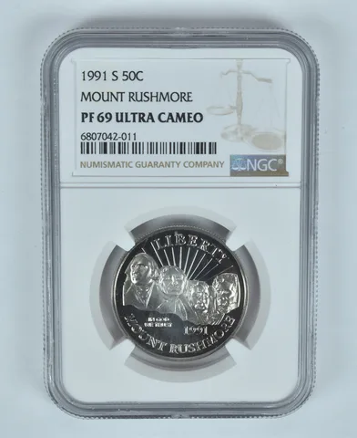 1991-S Mount Rushmore Commemorative Half Dollar PF69 UCAM NGC
