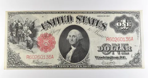 1917 $1 Legal Tender Large Note Red Seal *3546