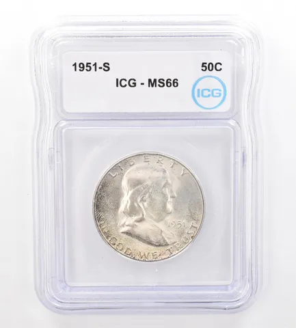 1951-S Franklin Half Dollar MS66 ICG Nice Tone *7327