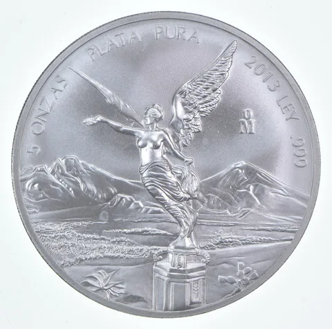 2013 Mo Mexico 5 Onza Silver Libertad