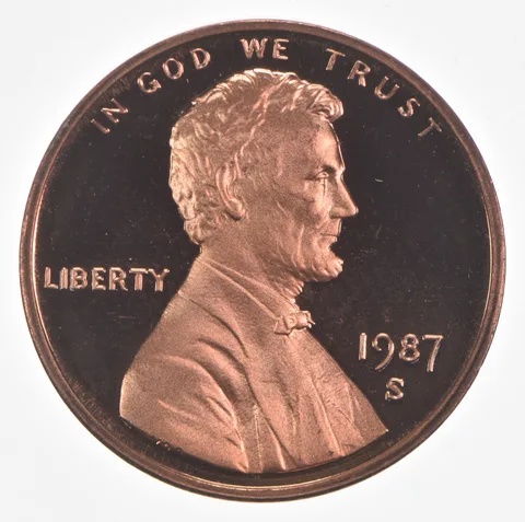 1987-S Lincoln Memorial Cent Proof