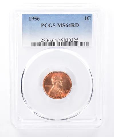 1956 Lincoln Wheat Cent MS64 RD PCGS Beautiful Tone *9314