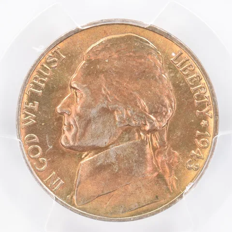 1943-P Jefferson Nickel MS65 PCGS Beautiful Tone *1619