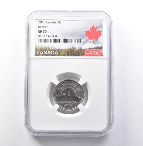 2015 Canada 5 Cents Beaver SP70 NGC *5912