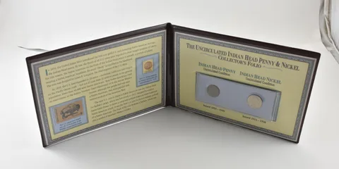 1906 Indian Head Cent 1937 Buffalo Nickel Uncirculated Collector's Folio a8550