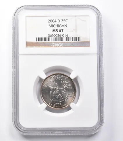MS67 2004-D Washington State Quarter Michigan NGC a5422