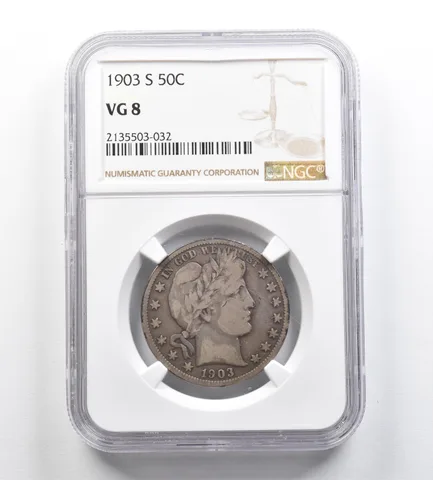 1903-S Barber Half Dollar VG8 NGC *9200