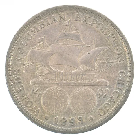 1893 Columbian Exposition Commemorative Half Dollar Beautiful Tone *7178