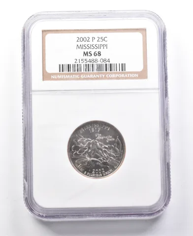 2002-P Washington State Quarter Mississippi MS68 NGC *7681