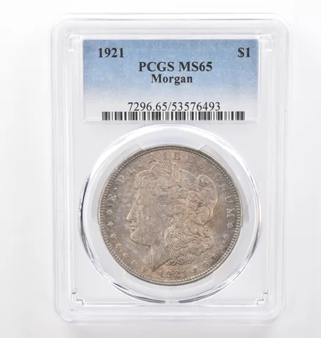 1921 Morgan Silver Dollar MS65 PCGS Beautiful Tone *6218