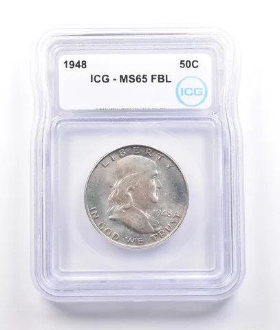 1948 Franklin Half Dollar MS65 FBL ICG *6891