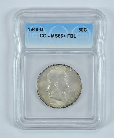 1948-D Franklin Half Dollar MS66+ FBL ICG a9153