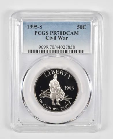 1995-S Civil War Commemorative Half Dollar PR70 PCGS Blue Label