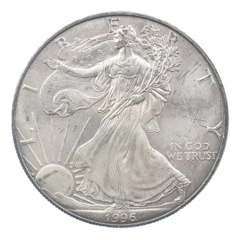 Rarest 1996 American Silver Eagle - Key Date - Rare LOW MINTAGE *703