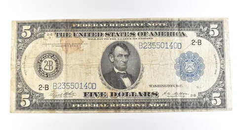 1914 $5 New York NY FRN Large Note Blue Seal *2719