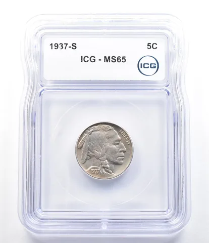 1937-S Indian Head Buffalo Nickel MS65 ICG *6950