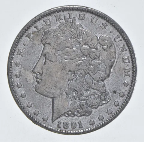 Better 1891 Morgan Silver Dollar - 90% US Coin - Nice Coin *422