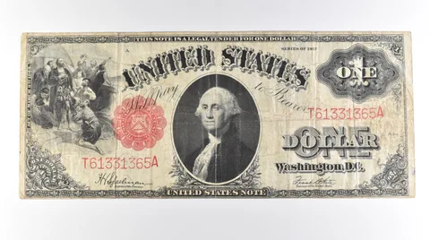1917 $1 Legal Tender Large Note Red Seal FR#39 a0600