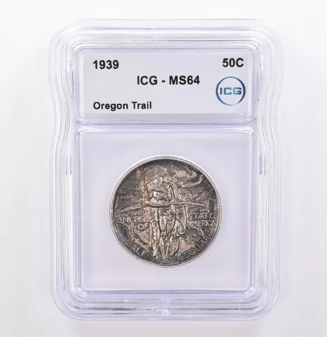 1939 Oregon Trail Commemorative Half Dollar MS64 ICG Beautiful Tone *9249