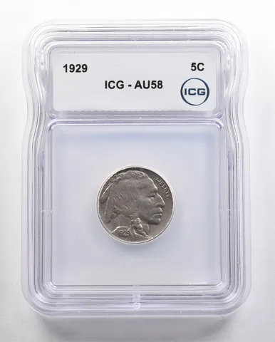 1929 Indian Head Buffalo Nickel AU58 ICG *4421