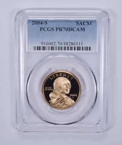 2004-S Sacagawea $1 PR70 DCAM PCGS Blue Label