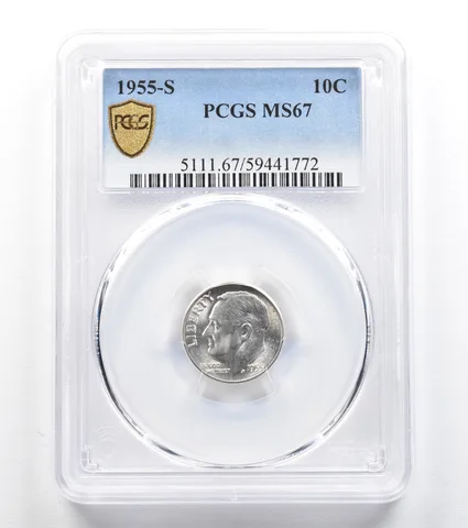 1955-S Roosevelt Dime MS67 PCGS PQ *9642